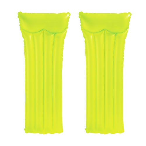 2PK Intex Neon Frost Vinyl Inflatable Pool Air Mats 183x76cm Assorted