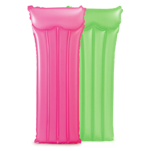 2x Intex Neon Frost 1.83mx76cm Inflatable Air Mats Raft - Assorted