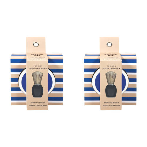 2PK Arome Ambiance Men's Shaving Brush/Shave Cream Kit