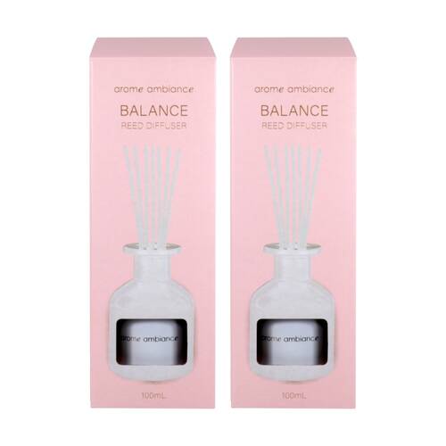 2PK Arome Ambiance Reed Diffuser Balance 100ml Clove and Spice - White