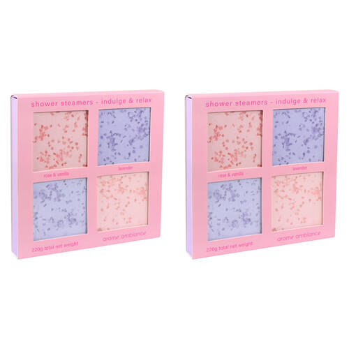 8pc Arome Ambiance Shower Steamers 55g - Indulge & Relax