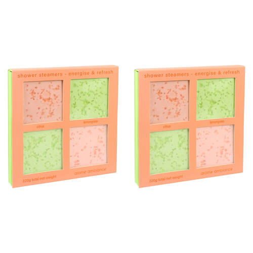 8pc Arome Ambiance Shower Steamers 55g - Energise & Refresh