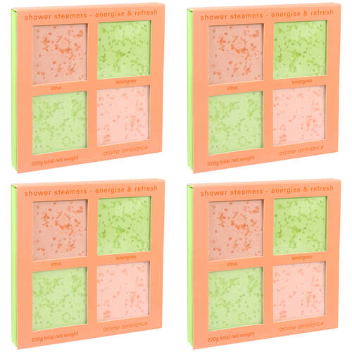 16pc Arome Ambiance Shower Steamers 55g - Energise & Refresh