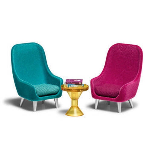 2pc Lundby Armchair Set w/ Table & Books 1:18 Kids Dollhouse Furniture Toy 3y+
