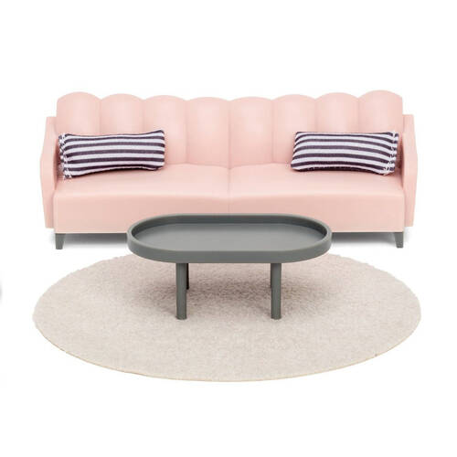 Lundby Basic Living Room Set 1:18 Kids Dollhouse Furniture Miniature Toy 4y+