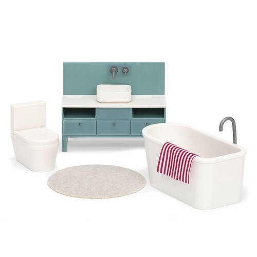 Lundby Basic Bathroom Set 1:18 Kids Dollhouse Furniture Miniature Toy 3y+