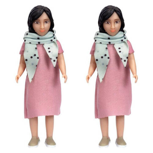 2PK Lundby Dolls House Jamie Mother 1:18 Miniature Figure Acessory Toy 3y+