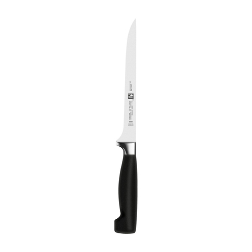Zwilling Four Star 18cm Steel Filleting Knife - Black