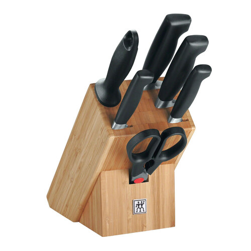 7pc Zwilling Cooking Knives and Knife Block Kitchen Set 