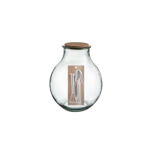 Ladelle Eco Recycled 36cm Glass Aran Terrarium - Clear