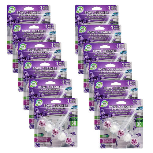 12PK Air Fusion Toilet Bowl Cleaner & Air Freshener - Lavender