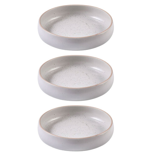 3PK Ladelle Nestle 23cm Round Stoneware Pasta/Soup Bowl - White