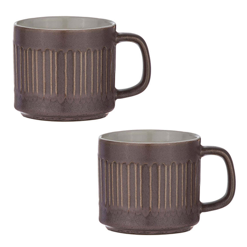 2PK Ladelle Carve Mulberry Mug