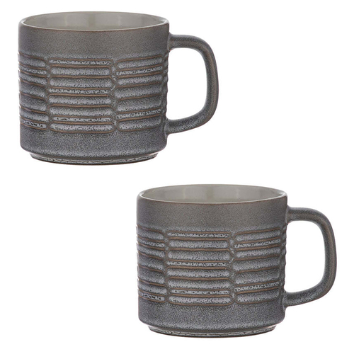 2PK Ladelle Carve Pewter Mug