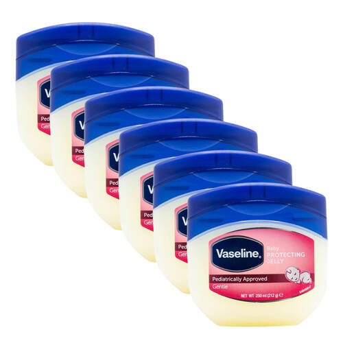 6PK Vaseline Protecting Petroleum Jelly Baby Gentle 100ml Moisturiser 250ml