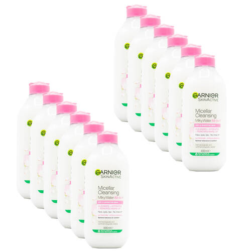 12PK Garnier SkinActive Micellar Cleansing Milky Water 400ml  