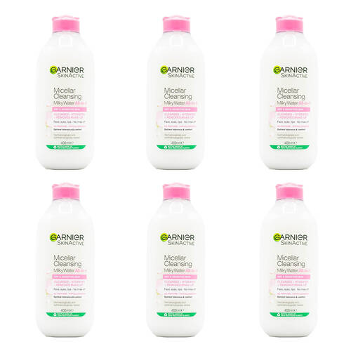 6PK Garnier SkinActive Micellar Cleansing Milky Water 400ml  