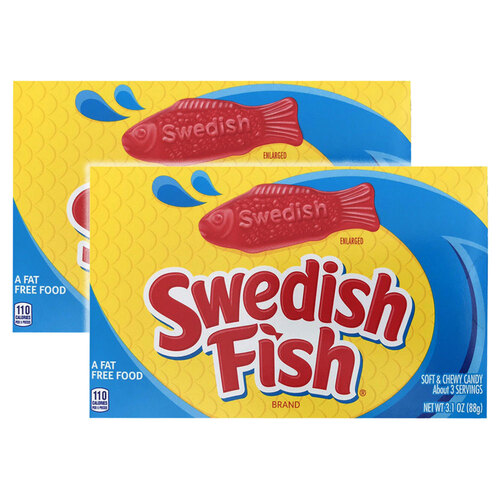 2PK Swedish Fish Candy Theatre Box 88g