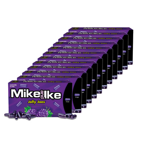 12PK Mike & Ike 141g Jolly Joes Grape Flavoured Chewy Candy