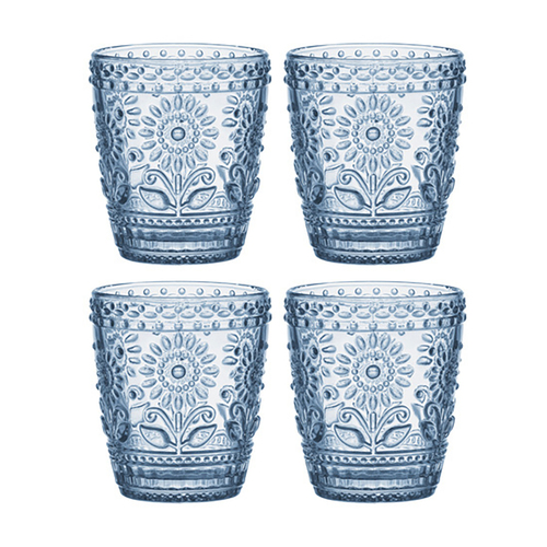 4PK Ladelle Sunflower 10cm Highball Glass Tumbler - Blue