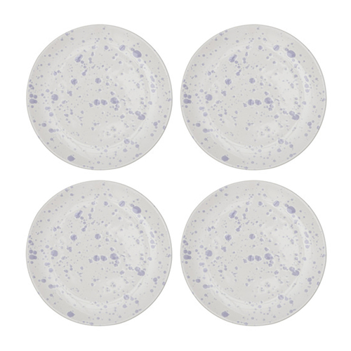 4pc Ladelle Carnival Stoneware 18cm Round Serving Cake Plate - Lilac