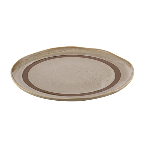 Ladelle Haven 33cm Porcelain Round Platter - Caramel/Taupe