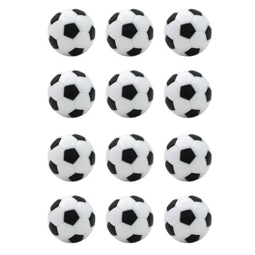 2x 6pc Regent Foosball Table Soccer Themed Playing Balls White/Black