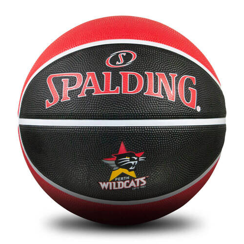 Spalding NBL Team Outdoor Series Rubber Basketball - Perth Wildcats Size 6
