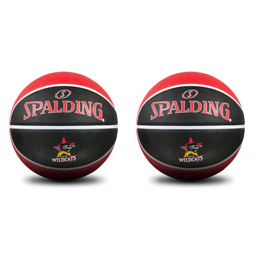 2PK Spalding NBL Team Outdoor Series Rubber Basketball - Perth Wildcats Size 6