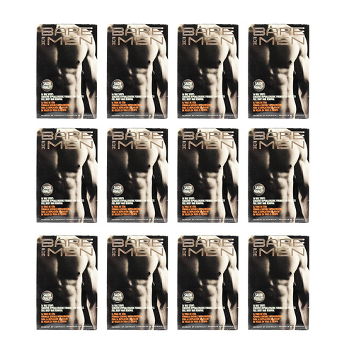 192pc Bare For Men Salon Quality Wax Strips Body Hair Removal