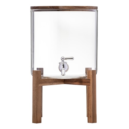Ladelle Gather 8L Glass Drink Jug/Dispenser w/Timber Lid 43.5x24x24cm