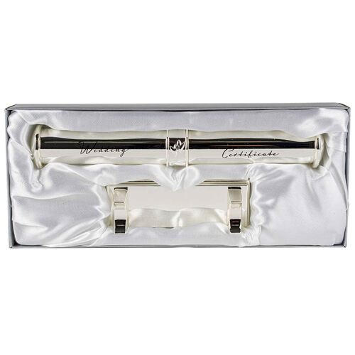 Wedding Certificate Holder Silver Home Decor Decorative Party