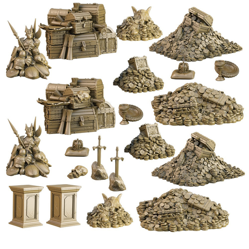 22pc Mantic Games Terrain Crate Treasury Plastic Miniatures
