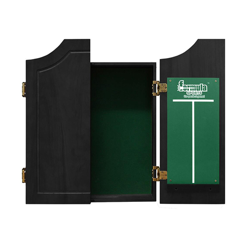 Formula Sports 65cm Wood Cabinet Mounted Dart Holders Black