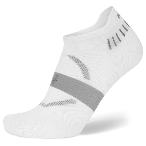 Balega Hidden Dry No Show Socks XL W13.5-15.5/M12-14 White/Grey