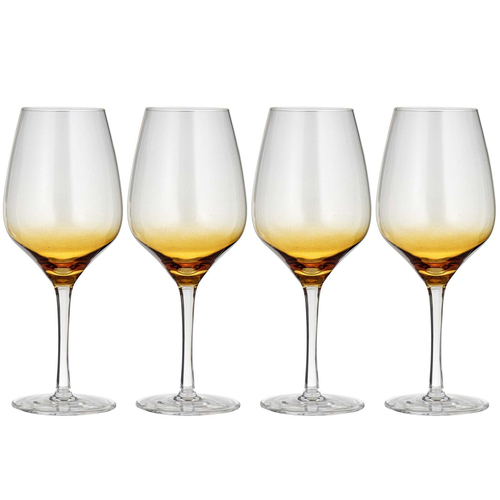 4PK Ladelle Prism 540ml Red Wine Glass Drinkware Set - Amber