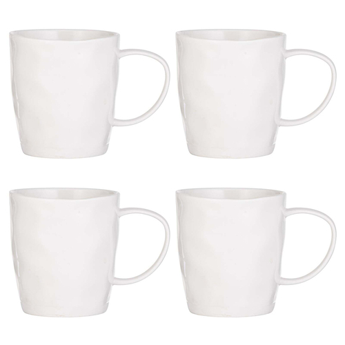 4PK Ladelle Halo Porcelain 12.5cm/350ml Mug - Snow