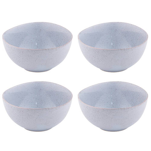 2x 2pc Ladelle Artisan Porcelain Speckled Bowl Set - Blue