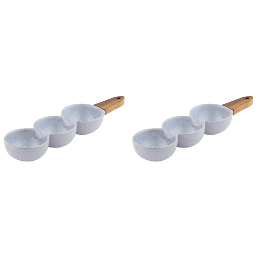 2PK Ladelle Artisan 3-Part Porcelain Serving Stick - Blue