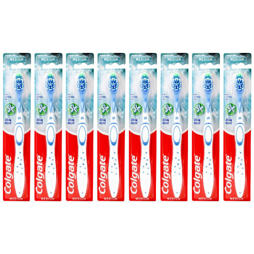 8PK Colgate Toothbrush Max White Polishing Star Medium