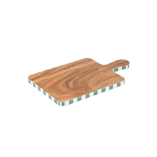 Ladelle Panama Stripe Wood Serving/Cutting Board 35cm Food Platter/Tray Brown