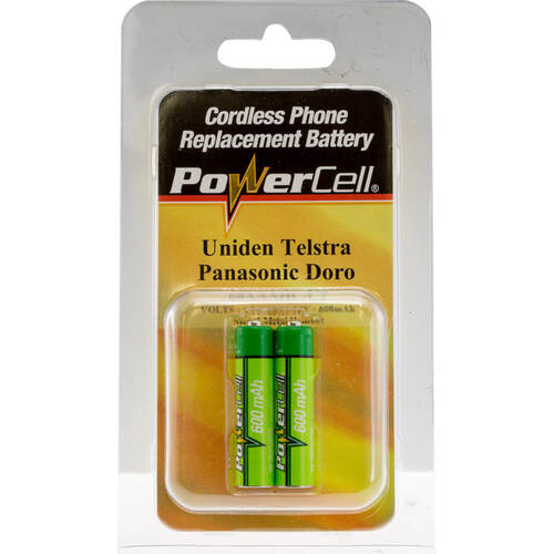 600MAH NIMH AAA BATTERY - 2PK