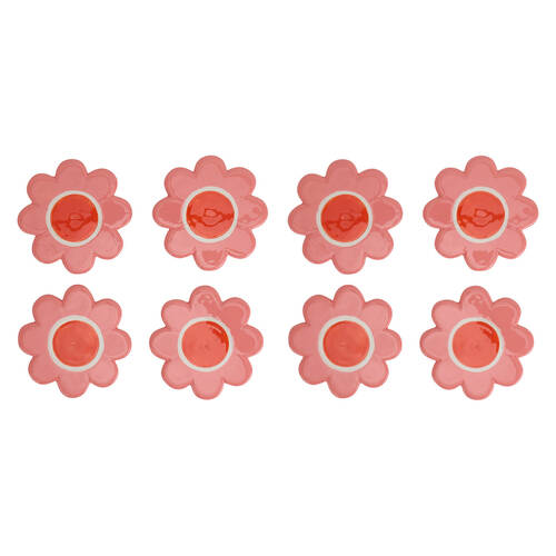 2PK Annabel Trends Ceramic Coaster Set Drink Mat Table Protector 11cm Flower