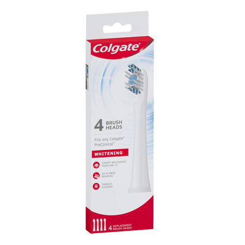 4pc Colgate ProClinical Whitening Replacement Brush Head Refill