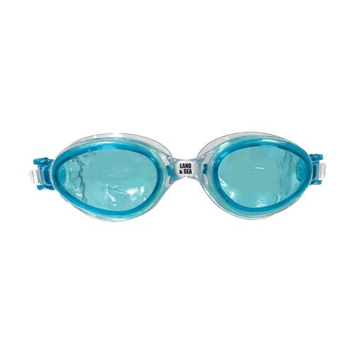 Land & Sea Sports Universal Fit Silicone Anti-Fog Swim Goggles Aqua