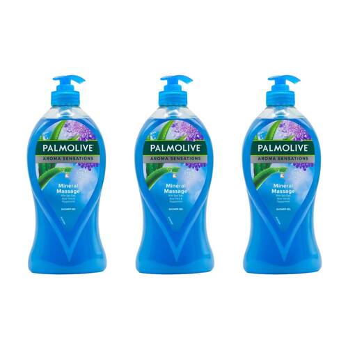 3PK Palmolive 750ml Shower Gel Aroma Sensations Mineral Massage