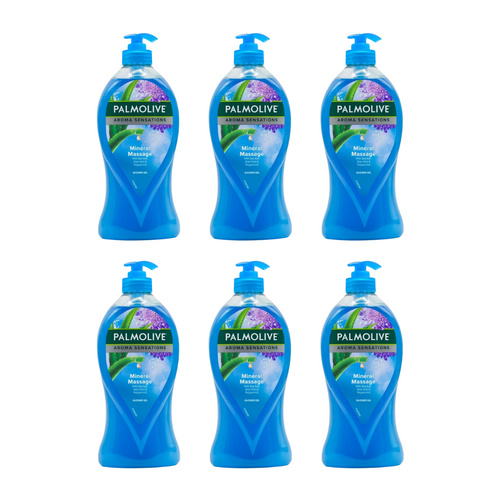 6PK Palmolive 750ml Shower Gel Aroma Sensations Mineral Massage