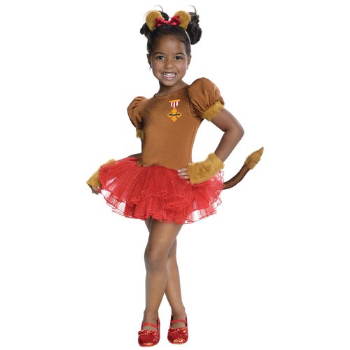 Wizard Of Oz Cowardly Lion Tutu Kids Girls Dress Up Costume - Size M