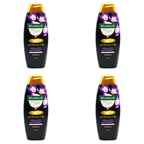 4PK Palmolive 350ml Shampoo Luminous Oils Coconut Oil & Frangipani