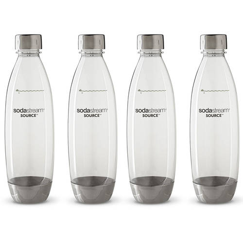 2x 1L SodaStream Bottles (Twin Pack - Metal)